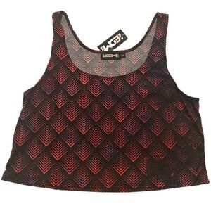 Women’s IEDM Galactic Dragon Scale Crop Top NWT!!